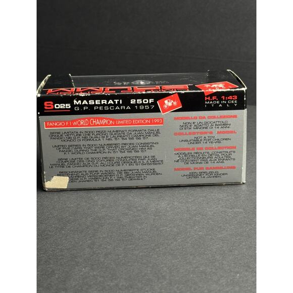 BRUMM MASERATI 250F G.P Pescara 1957 S 025. 1:43 F1. Limited Edition(1993) #4768 - Picture 6 of 6